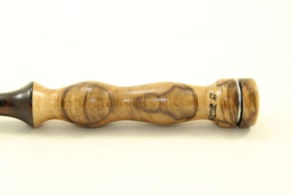 Fancy Macassar Ebony and Spalted Hackberry Striker - Image 4